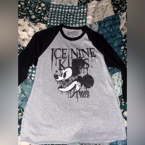 Ice Nine Kills Raglan Shirt - Gray and Black